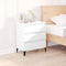 vidaXL - Dressoir - 60x35x70 - cm - bewerkt - hout - wit