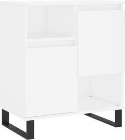 vidaXL - Dressoir - 60x35x70 - cm - bewerkt - hout - wit