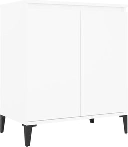 vidaXL - Dressoir - 60x35x70 - cm - bewerkt - hout - wit
