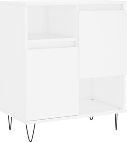 vidaXL - Dressoir - 60x35x70 - cm - bewerkt - hout - wit