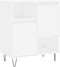 vidaXL - Dressoir - 60x35x70 - cm - bewerkt - hout - wit
