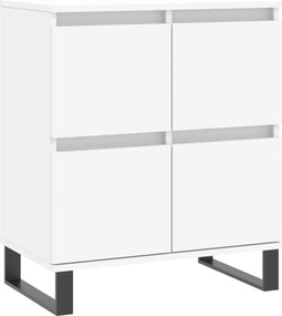 vidaXL - Dressoir - 60x35x70 - cm - bewerkt - hout - wit