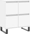 vidaXL - Dressoir - 60x35x70 - cm - bewerkt - hout - wit