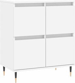 vidaXL - Dressoir - 60x35x70 - cm - bewerkt - hout - wit