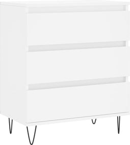 vidaXL - Dressoir - 60x35x70 - cm - bewerkt - hout - wit