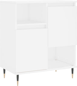 vidaXL - Dressoir - 60x35x70 - cm - bewerkt - hout - wit