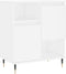 vidaXL - Dressoir - 60x35x70 - cm - bewerkt - hout - wit