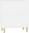 vidaXL - Dressoir - 60x35x70 - cm - bewerkt - hout - wit