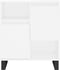 vidaXL - Dressoir - 60x35x70 - cm - bewerkt - hout - wit