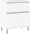 vidaXL - Dressoir - 60x35x70 - cm - bewerkt - hout - wit