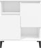 vidaXL - Dressoir - 60x35x70 - cm - bewerkt - hout - wit