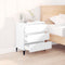 vidaXL - Dressoir - 60x35x70 - cm - bewerkt - hout - wit