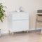 vidaXL - Dressoir - 60x35x70 - cm - bewerkt - hout - wit
