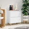 vidaXL - Dressoir - 60x35x70 - cm - bewerkt - hout - wit