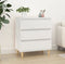 vidaXL - Dressoir - 60x35x70 - cm - bewerkt - hout - wit