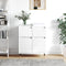 vidaXL - Dressoir - 60x35x70 - cm - bewerkt - hout - wit