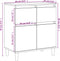 vidaXL - Dressoir - 60x35x70 - cm - bewerkt - hout - wit
