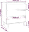 vidaXL - Dressoir - 60x35x70 - cm - bewerkt - hout - wit