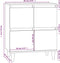 vidaXL - Dressoir - 60x35x70 - cm - bewerkt - hout - wit