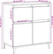 vidaXL - Dressoir - 60x35x70 - cm - bewerkt - hout - wit