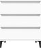 vidaXL - Dressoir - 60x35x70 - cm - bewerkt - hout - wit