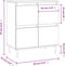 vidaXL - Dressoir - 60x35x70 - cm - bewerkt - hout - wit