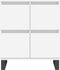 vidaXL - Dressoir - 60x35x70 - cm - bewerkt - hout - wit