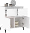 vidaXL - Dressoir - 60x35x70 - cm - bewerkt - hout - wit