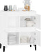 vidaXL - Dressoir - 60x35x70 - cm - bewerkt - hout - wit