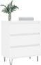 vidaXL - Dressoir - 60x35x70 - cm - bewerkt - hout - wit