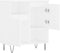 vidaXL - Dressoir - 60x35x70 - cm - bewerkt - hout - wit