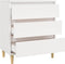 vidaXL - Dressoir - 60x35x70 - cm - bewerkt - hout - wit