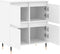 vidaXL - Dressoir - 60x35x70 - cm - bewerkt - hout - wit