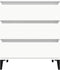 vidaXL - Dressoir - 60x35x70 - cm - bewerkt - hout - wit