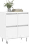 vidaXL - Dressoir - 60x35x70 - cm - bewerkt - hout - wit
