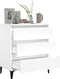 vidaXL - Dressoir - 60x35x70 - cm - bewerkt - hout - wit