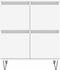 vidaXL - Dressoir - 60x35x70 - cm - bewerkt - hout - wit