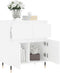 vidaXL - Dressoir - 60x35x70 - cm - bewerkt - hout - wit