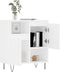 vidaXL - Dressoir - 60x35x70 - cm - bewerkt - hout - wit