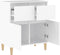 vidaXL - Dressoir - 60x35x70 - cm - bewerkt - hout - wit