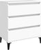 vidaXL - Dressoir - 60x35x70 - cm - bewerkt - hout - wit