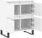 vidaXL - Dressoir - 60x35x70 - cm - bewerkt - hout - wit