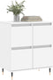 vidaXL - Dressoir - 60x35x70 - cm - bewerkt - hout - wit