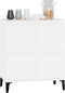 vidaXL - Dressoir - 60x35x70 - cm - bewerkt - hout - wit