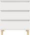 vidaXL - Dressoir - 60x35x70 - cm - bewerkt - hout - wit