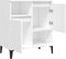 vidaXL - Dressoir - 60x35x70 - cm - bewerkt - hout - wit