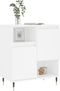 vidaXL - Dressoir - 60x35x70 - cm - bewerkt - hout - wit