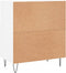 vidaXL - Dressoir - 60x35x70 - cm - bewerkt - hout - wit