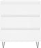 vidaXL - Dressoir - 60x35x70 - cm - bewerkt - hout - wit