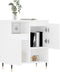 vidaXL - Dressoir - 60x35x70 - cm - bewerkt - hout - wit